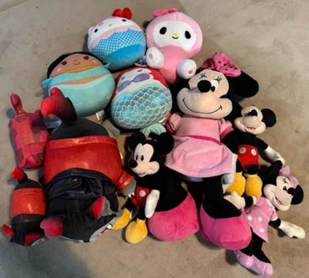 Lot of Plushie Stuffed Animals Disney Aphmau Squishmallow Hello Kitty